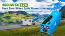 4000W Split-Phase Inverter Charger + 5.12kWh LiFePO₄ Battery Bundle (12V or 24V Options) - King of Generators