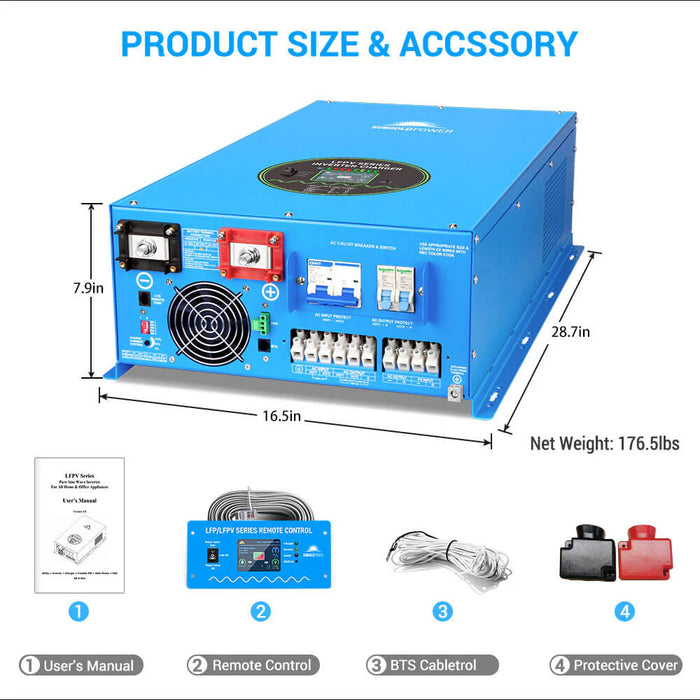 Sungold Power- 15000W 48V Split Phase Inverter Charger | Home Backup Power - King of Generators