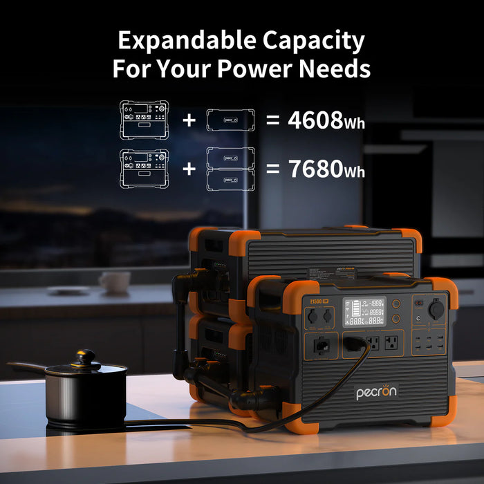 Pecron - Expandable Portable Power Station 2200W 1536Wh - King of Generators