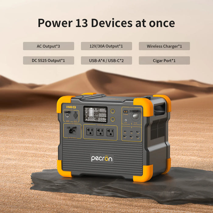 Pecron - Expandable Portable Power Station 2200W 1536Wh - King of Generators
