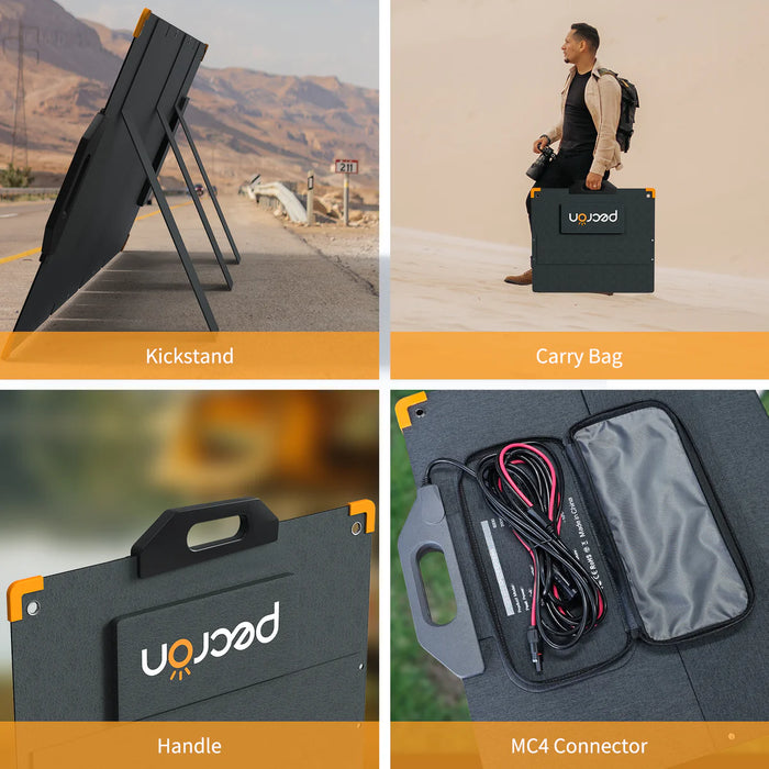 Pecron - PV200 – 200W Foldable Monocrystalline Solar Panel - King of Generators