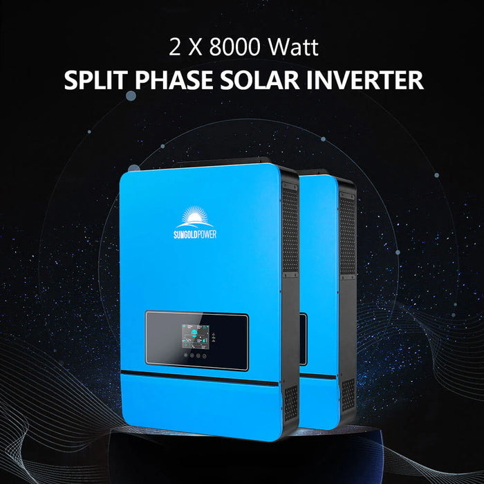 SunGold Power 16kW Off-Grid Solar Kit – 120/240V Split-Phase, 25.6kWh LiFePO₄ Battery, 32×415W Panels - King of Generators