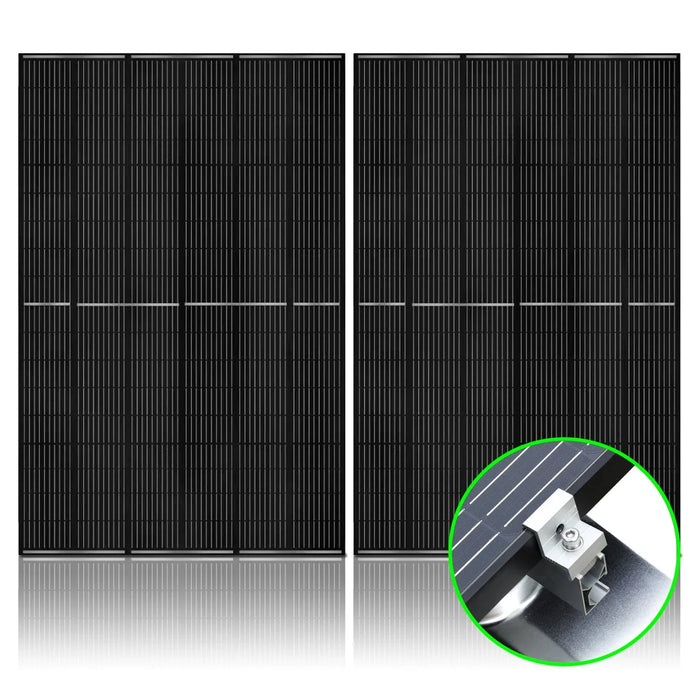 410 Watt Monocrystalline Solar Panel (2 Pack) With Solar Panel Mount Rack Sale price