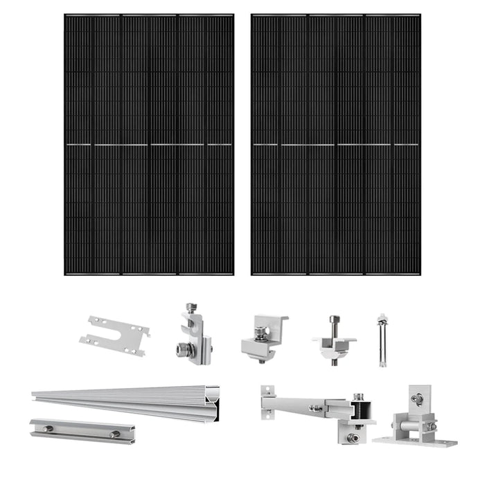 410 Watt Monocrystalline Solar Panel (2 Pack) With Solar Panel Mount Rack Sale price