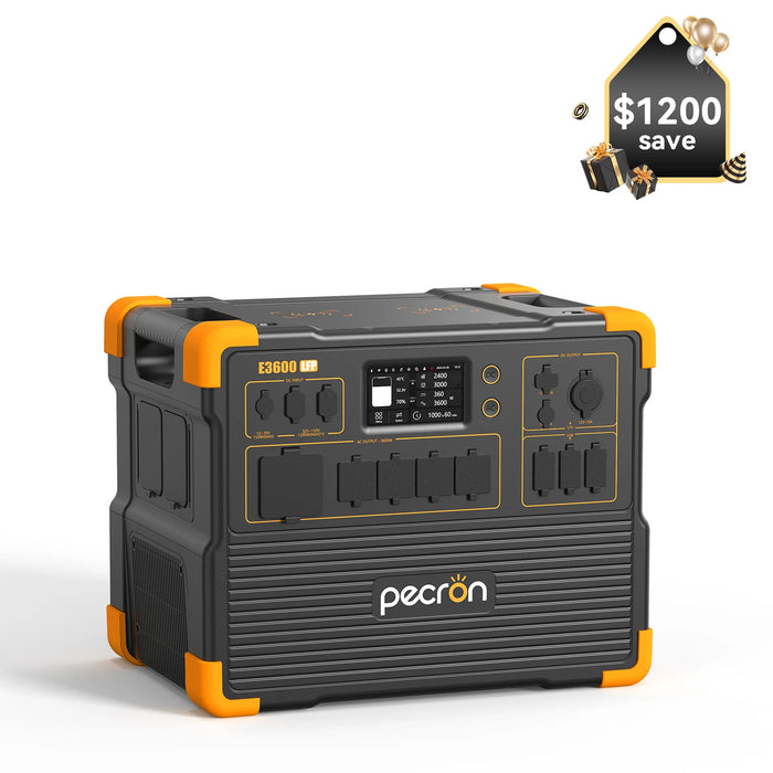 Pecron - E3600LFP Portable Power Station 3600W 3072Wh - King of Generators