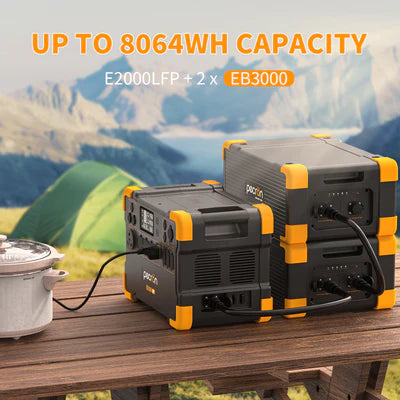Pecron - E2000LFP Expandable Portable Power Station 2000W 1920Wh - King of Generators