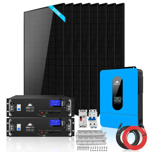 Sungold Power - Off-Grid Solar Kit 6500W 48VDC 120/240VAC LifePo4 10.24KWH Lithium Battery - King of Generators