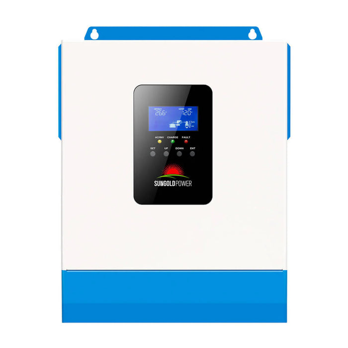 SunGoldPower 3000W 24V Solar Inverter Charger – Pure Sine Wave | Built-In MPPT | Off-Grid & Backup Power