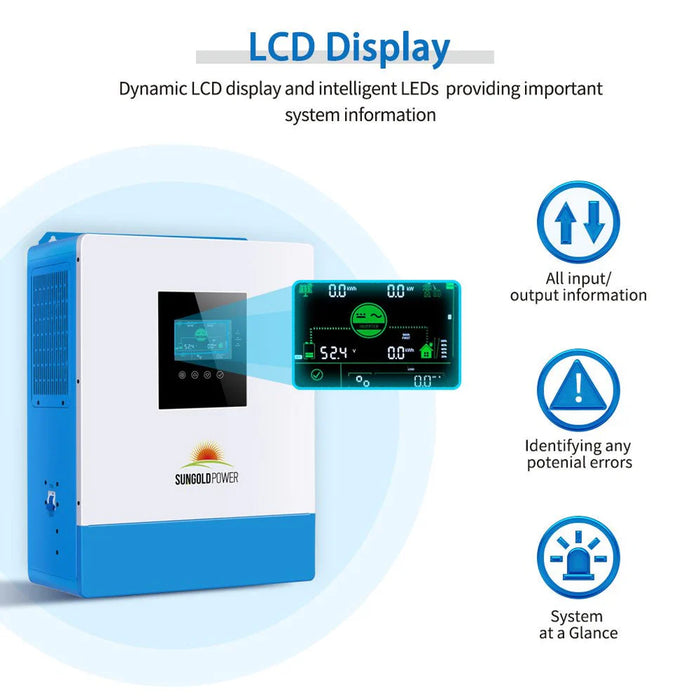 SunGold Power -  5000W 48V Solar Charger Inverter - King of Generators