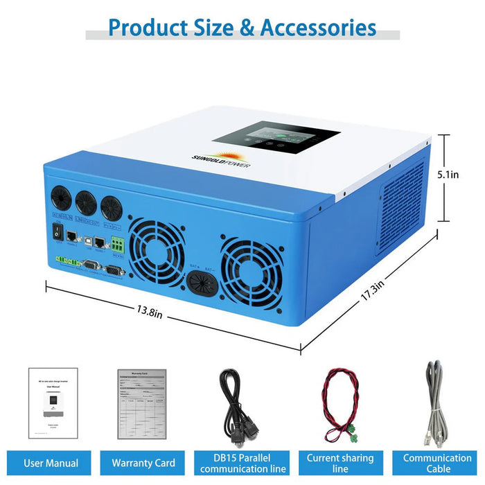 SunGold Power -  5000W 48V Solar Charger Inverter - King of Generators