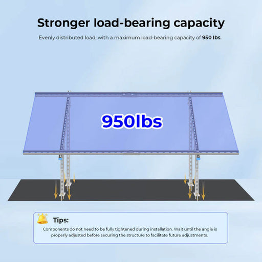 Ground Mount Brackets for 400W to 590W Solar Panels