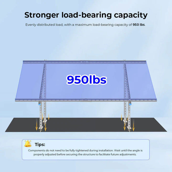 Ground Mount Brackets for 400W to 590W Solar Panels