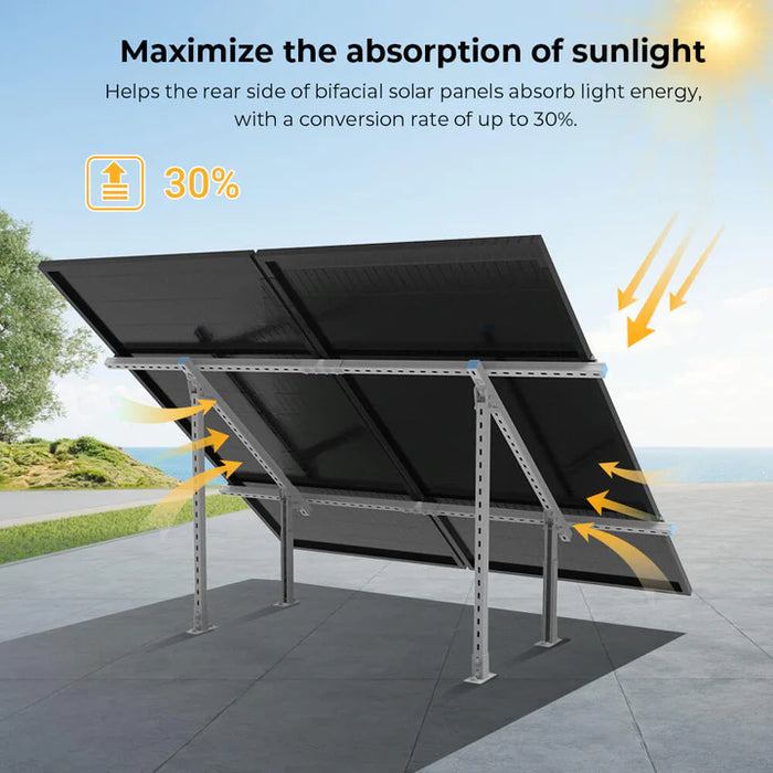 Ground Mount Brackets for 400W to 590W Solar Panels