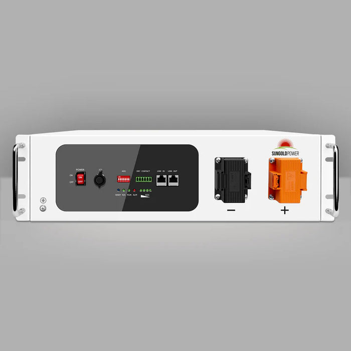 Self-Heating Lithium Battery SGH48100T Rack Mount Side View