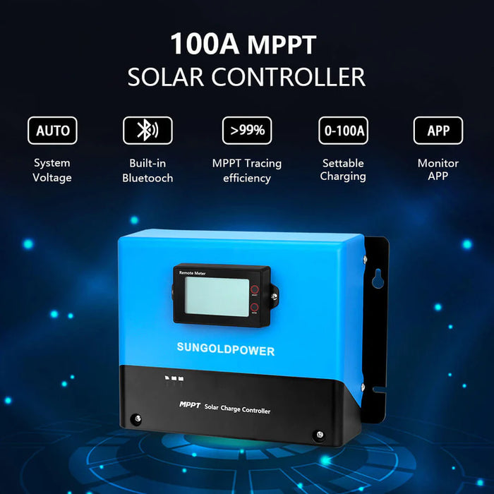 Sungold Power - Off-Grid Solar Kit  12000W 48VDC 120V/240V - LifePo4 25.6KWH Lithium Battery 12 X 415 Watts Solar Panels - King of Generators