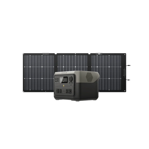 EcoFlow RIVER 2 Max Solar Generator + 160W Solar Panel (PV160W) - King of Generators