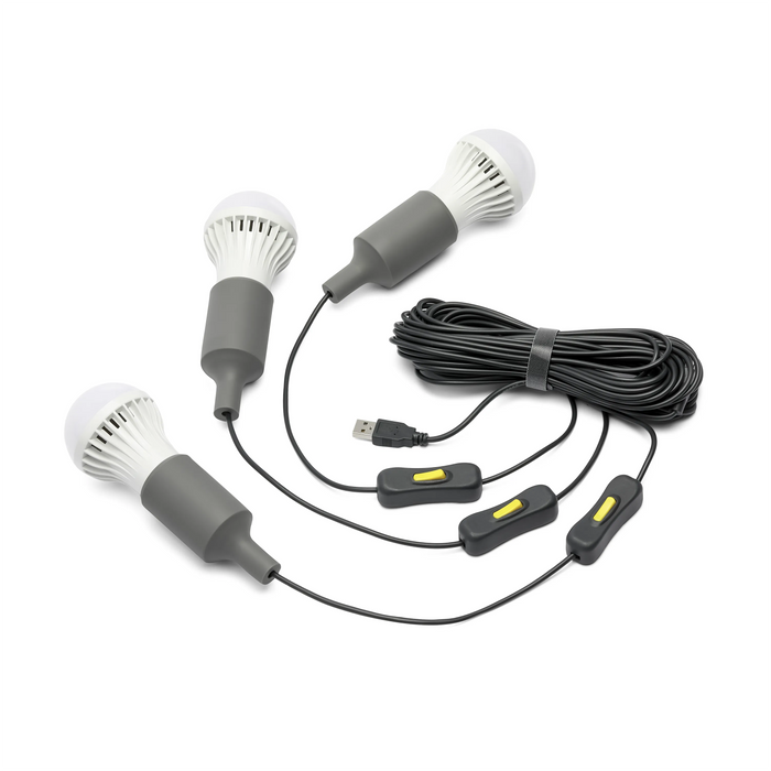 lion energy - 3 LED Light Bulb String - King of Generators