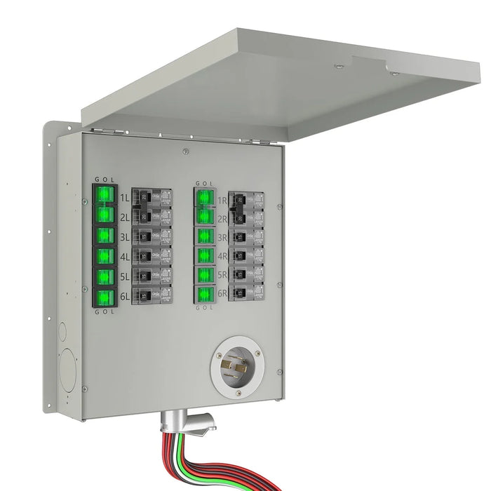 Nature's Generator 12-Circuit 120/240V 30A Non-Automatic Power Transfer Switch - King of Generators