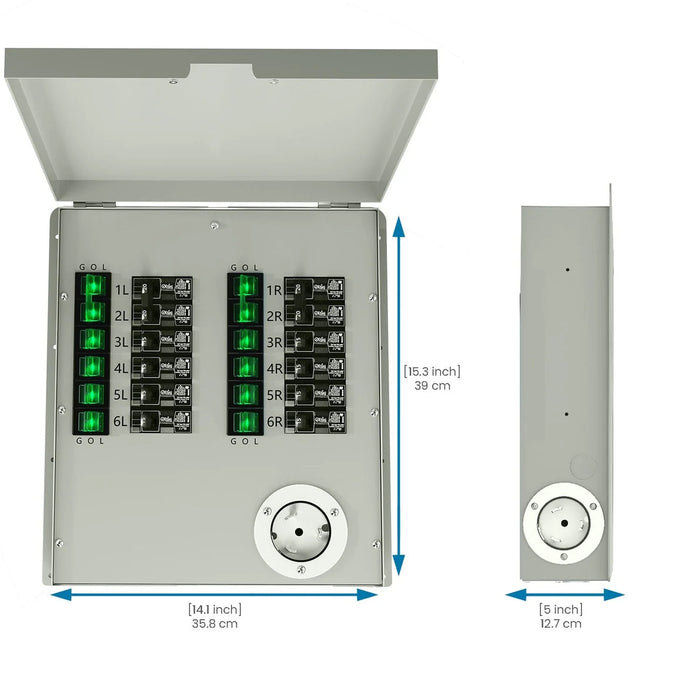 Nature's Generator 12-Circuit 120/240V 50A Non-Automatic Power Transfer Switch - King of Generators