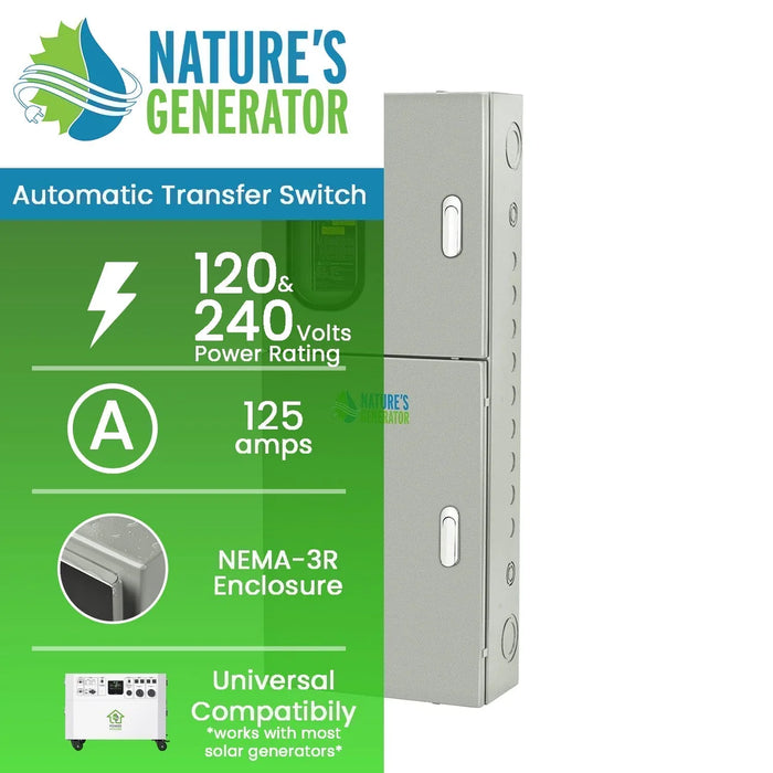 Nature's Generator 125A Automatic Transfer Switch - King of Generators
