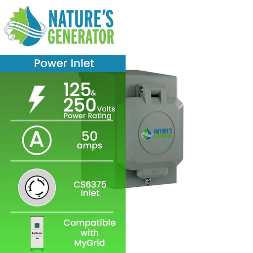 Nature's Generator 50A Power Inlet Box - King of Generators