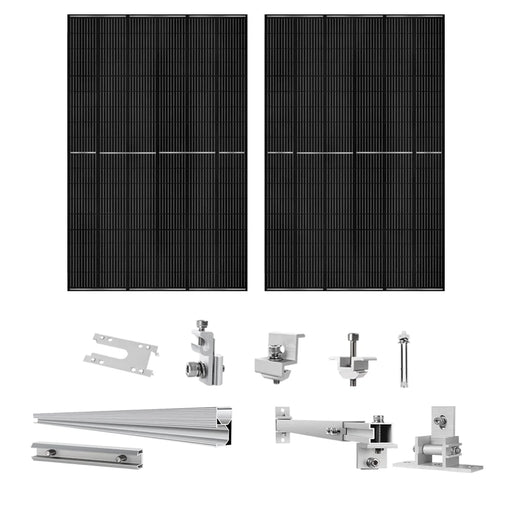 Nature's Generator - 410 Watt Monocrystalline Solar Panel (2 Pack) With Solar Panel Mount Rack Sale price - King of Generators