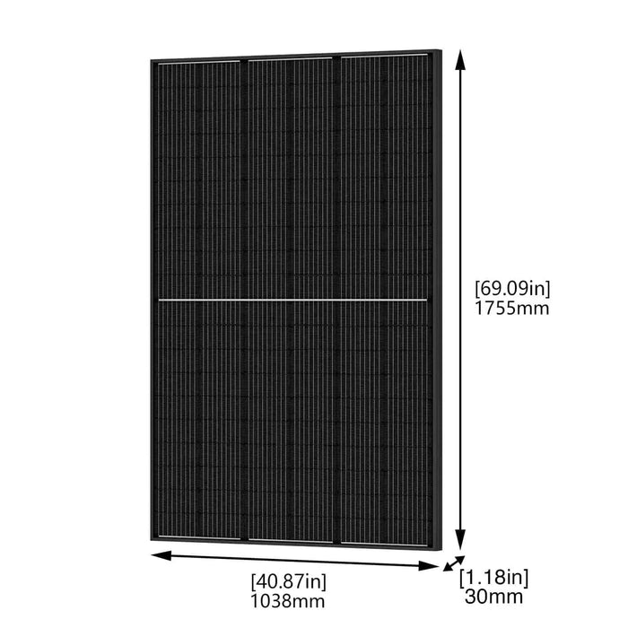 Nature's Generator - 410 Watt Monocrystalline Solar Panel (4 Pack) With Solar Panel Mount Rack - King of Generators